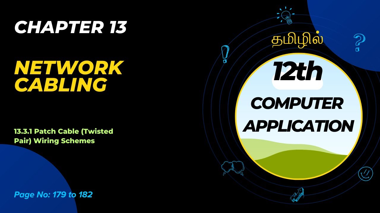 12th Computer Application | Chapter 13 Network Cabling | Part 4 | in ...