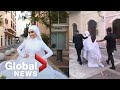Beirut explosion: Bride's photoshoot interrupted by massive blast