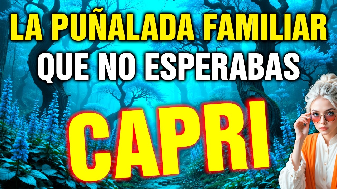 capricornio 💣 Se VIENE un CONFLICTO FAMILIAR… y ALGUIEN VA A MOSTRAR SU VERDADERA CARA
