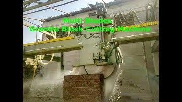 Granite block cutter multi blade two way verticial horizontal cutting machine