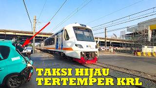 ADA TAXI HIJAU TERTEMPER KRL !! UPDATE Terbaru Perlintasan KRL JPL 3A Grogol Yang Bakal Jadi Flyover