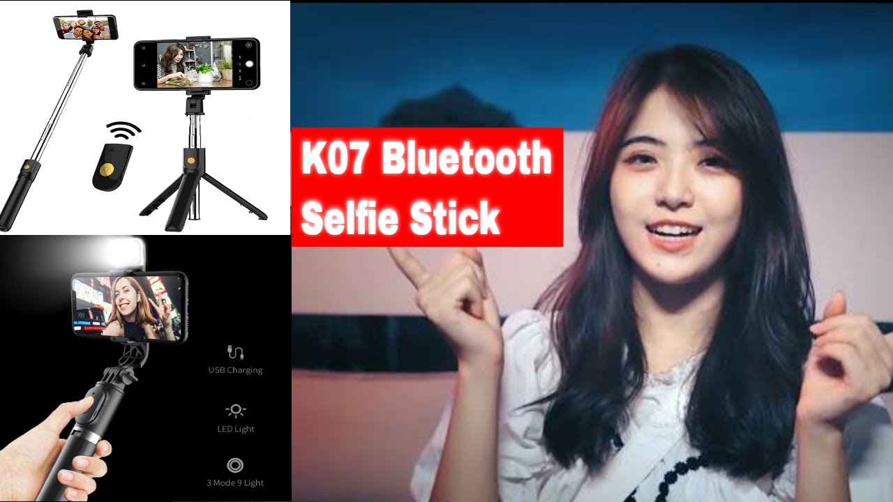 K07 Flexible Selfie Stick Tripod Stand Bluetooth Remote Control For Phone Camera