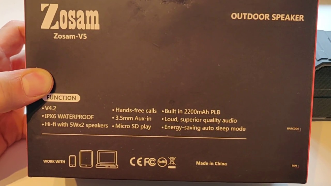 zosam bluetooth speaker