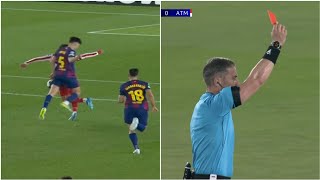 Pau Cubarsí red card vs Atlético Madrid, Barcelona vs Atlético Madrid, Cubarsí SENT OFF vs Atlético