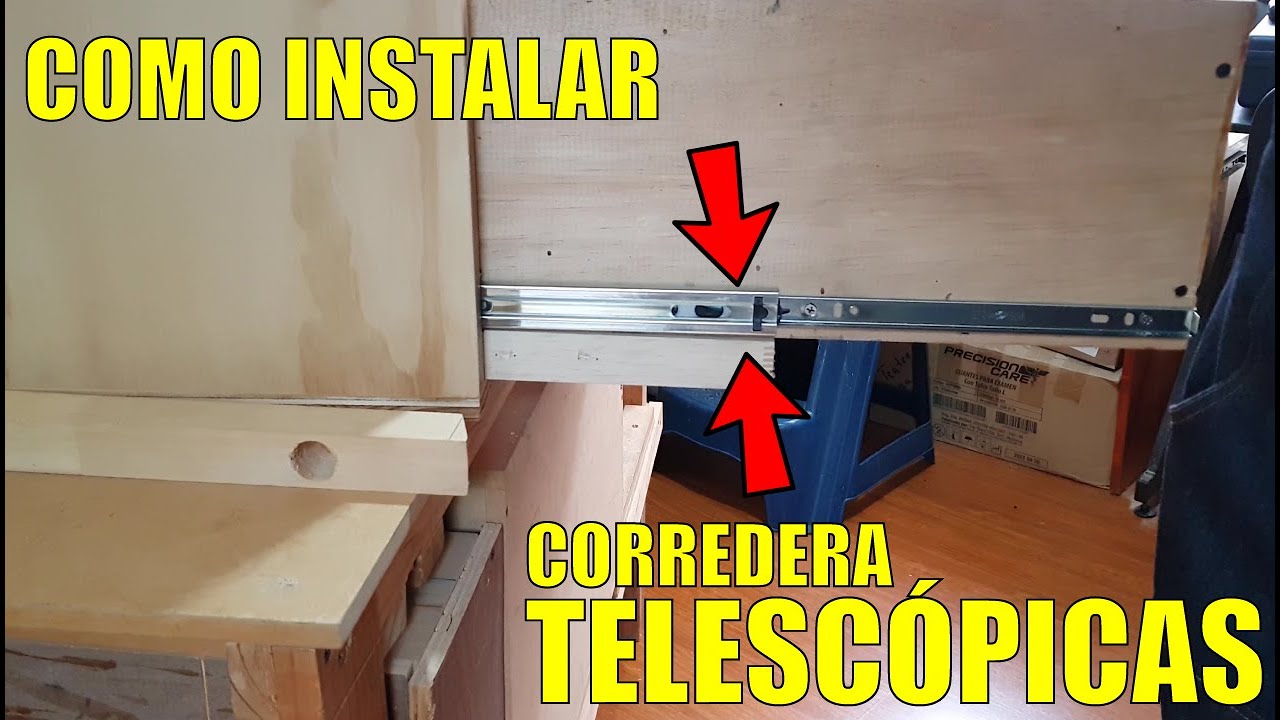 Como instalar guías o correderas telescópicas, #muy facil - YouTube