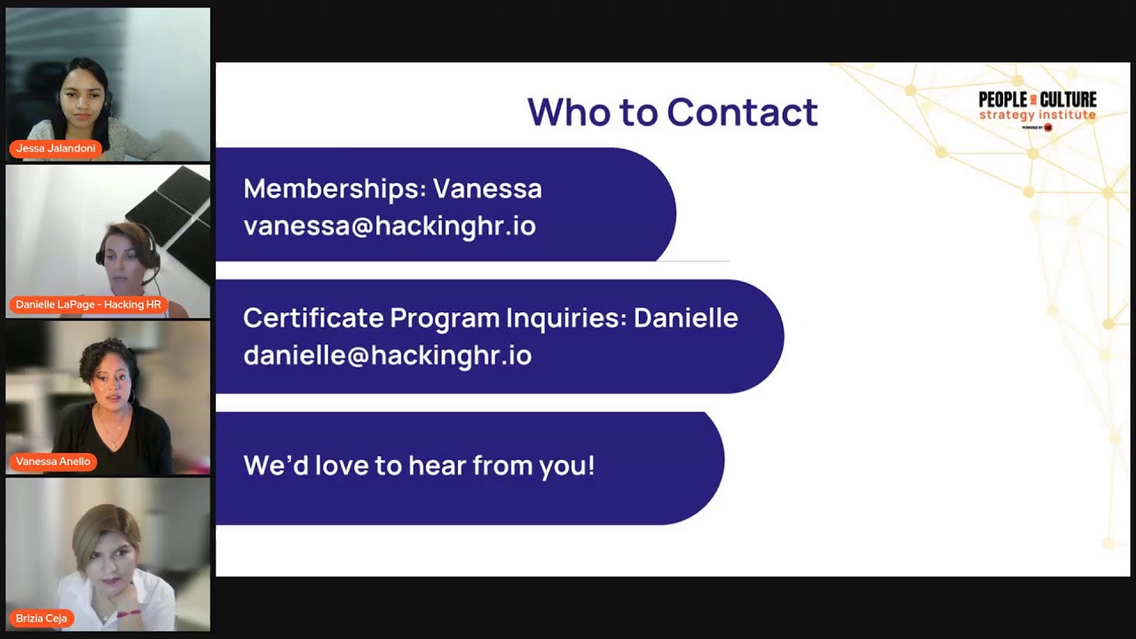 Hacking HR 2025 Certificate Programs Open House