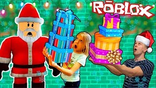 ПОМОГАЕМ Санта Клаусу в ROBLOX СИМУЛЯТОР ПОДАРКОВ на НОВЫЙ ГОД! Милана Даня и па