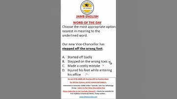 JAMB 2026 English #jamb #jamb2026 #dtwtutorials