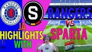 Rangers vs Sparta Prague Europa League Highlights 2021(Jamzor Live Reaction)