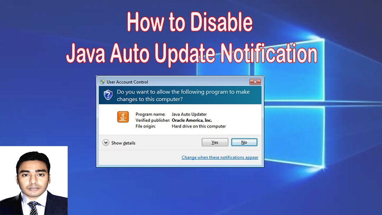 disable java notification for update on mac