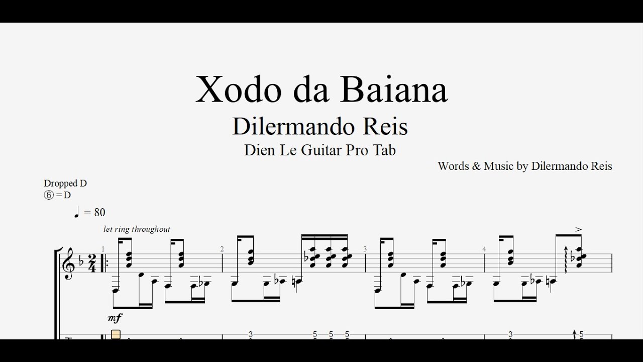 Dilermando Reis - Xodo da Baiana - Guitar Tutorial + TAB