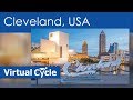 Virtual Bike Ride in Downtown Cleveland - Ohio - USA