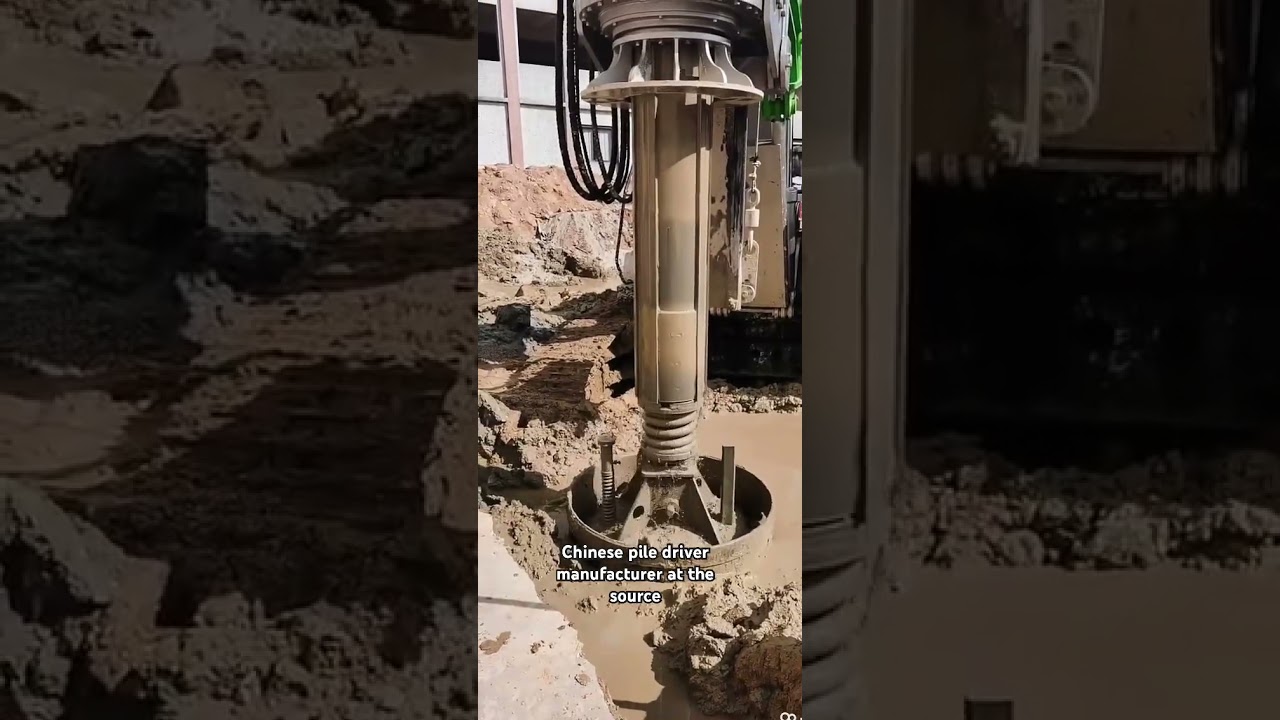 Chinese pile driver manufacturer at the source. Drilling a 30 meter water pile