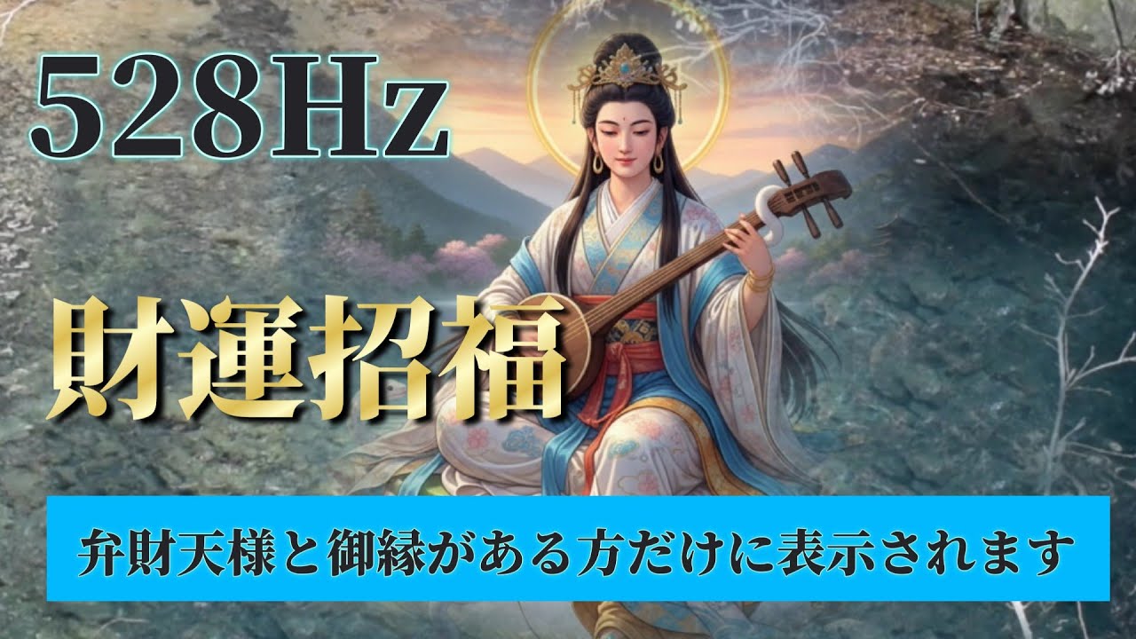 【お目に留まったらご覧ください】528Hz弁財天様財運招福上昇