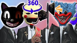 Puppets & Siren Head & Huggy Wuggy & Cartoon Cat - Coffin Dance Meme Cover Vr 360