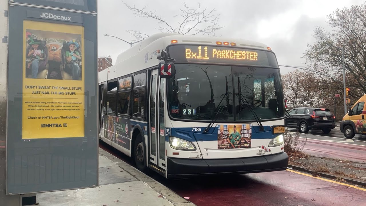 MTA NYCT Bus: 2015 NFI XD40 #7186 on Bx11 to PARKCHESTER VIA 170 ST VIA ...
