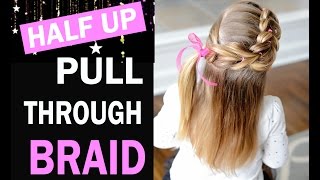Half up pull through braid - toddler hairstyles Profile
