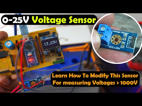 0-25V Voltage Sensor with Arduino, Voltage monitoring, Calculations, Simulation, & Modification