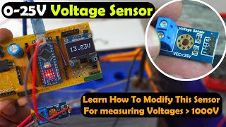 025V Voltage Sensor with Arduino, Voltage monitoring, Calculations, Simulation, & Modification