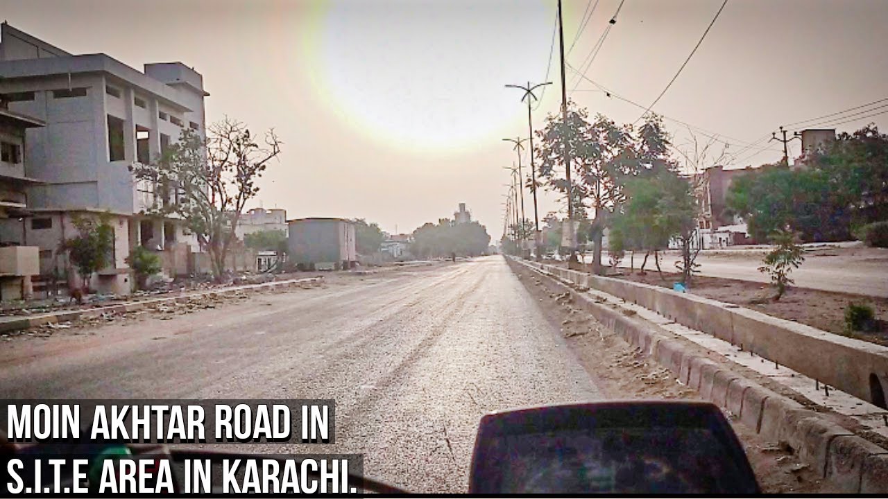 The Most Beautiful Road In Karachi. Moin Akhtar Road In S.I.T.E ...