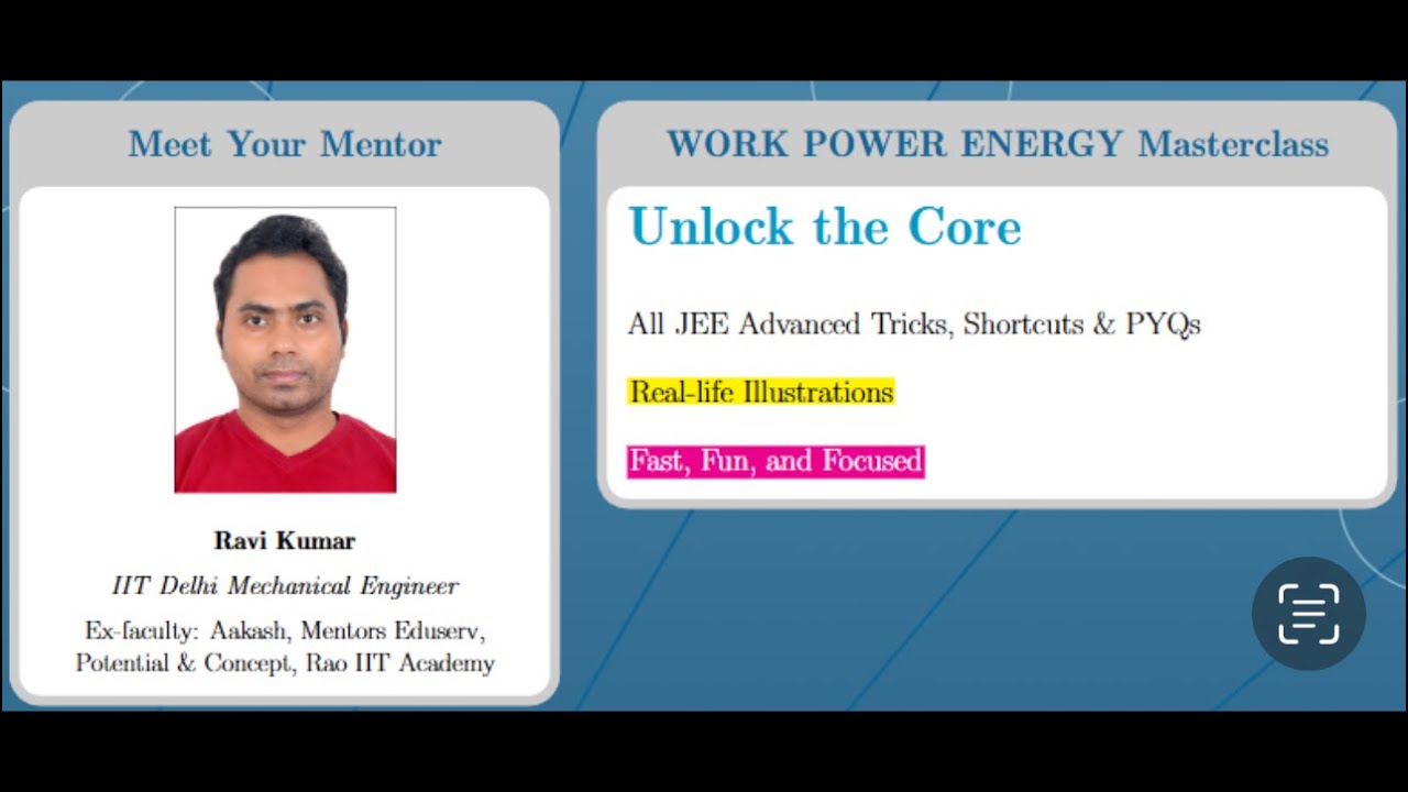 Work Power Energy JEE Advanced,JEE Mains & NEET | Class 11 Physics | Lecture [2]