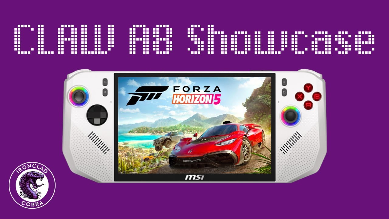 Демонстрация и игровой процесс MSI CLAW A8 (Z2 Extreme) (Forza Horizon 5)