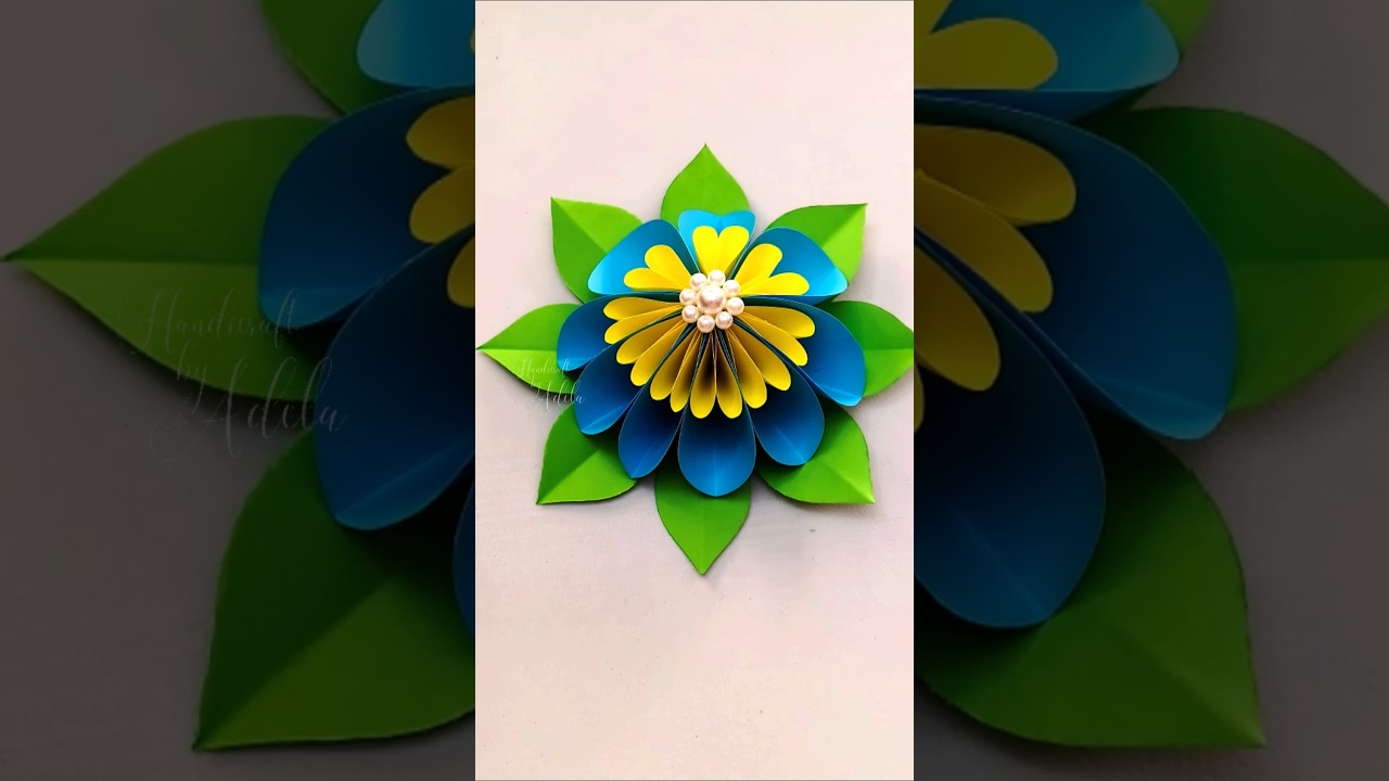 School Party Backdrop Paper Flower Idea🌼 