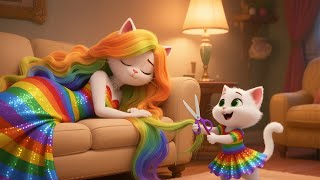 Download Lagu Naughty Kitten Cuts All Of Daddy Cat's Hair To Make A Doll.| AI CAT STORY MP3