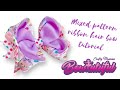 Easter pattern and colour ribbon handmade hair bow tutorial • how to make hair bows • baby headband