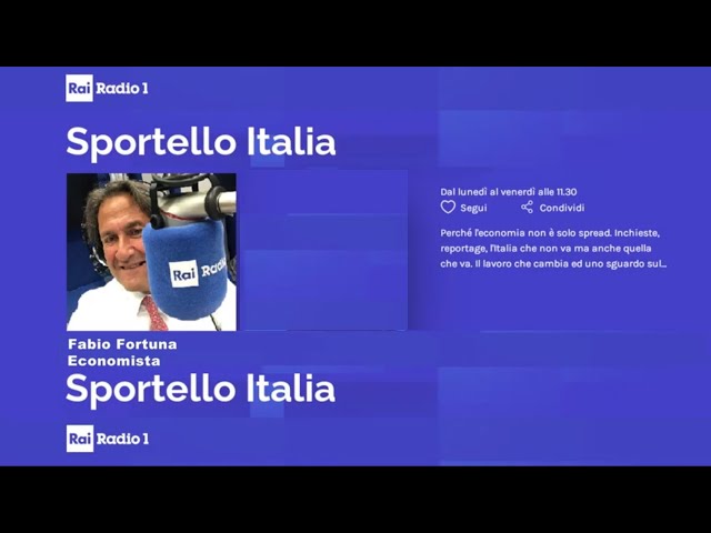 Fabio Fortuna a Sportello Italia di RAI Radio 1 del 03 05 2024 ore 1230