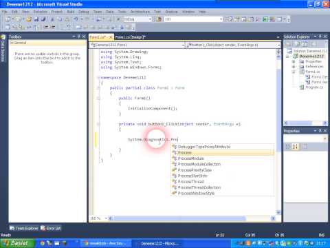 Visual Studio'dan Button'a Link Ekleme!