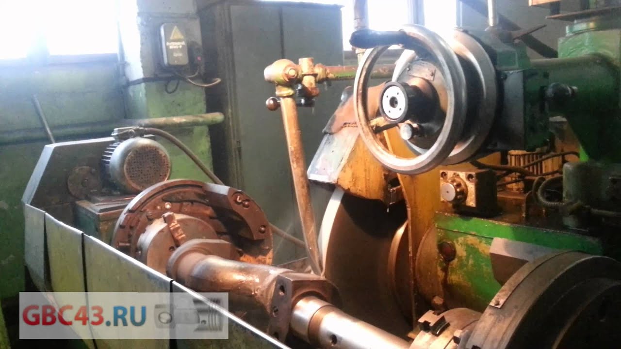 Шлифовка коленвала компрессора - YouTube