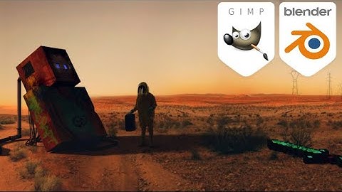 Gimp and Blender speed art-Minecraft apocalyptic