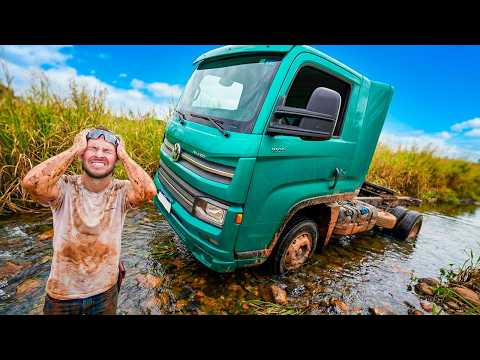 ACORDEI COM MEU CAMINHÃO ABANDONADO NESSE RIACHO