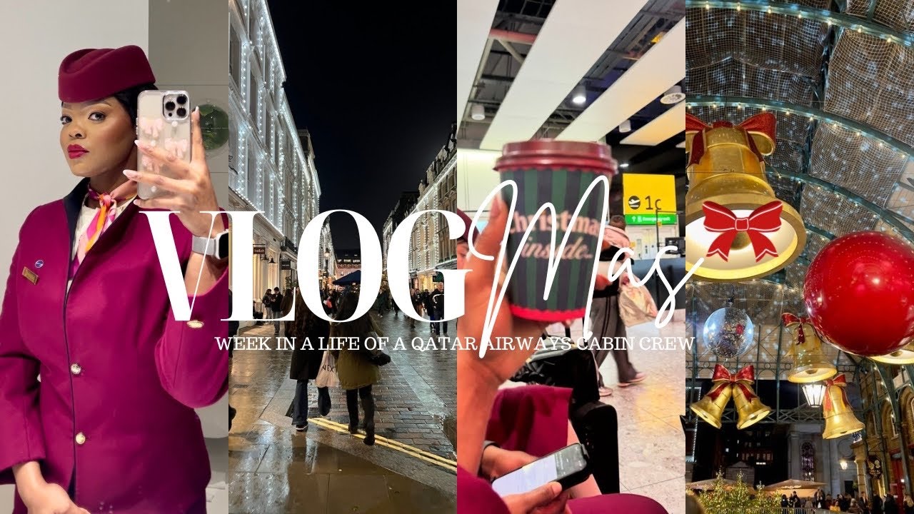 VLOGMAS, эпизод 2 | Дни из жизни бортпроводника Qatar Airways из Южной Африки | Лондонский рождес...