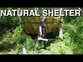 Bushcrafting a leanto shelter