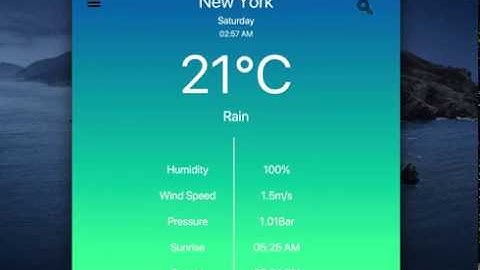 javfx weatherforecast application