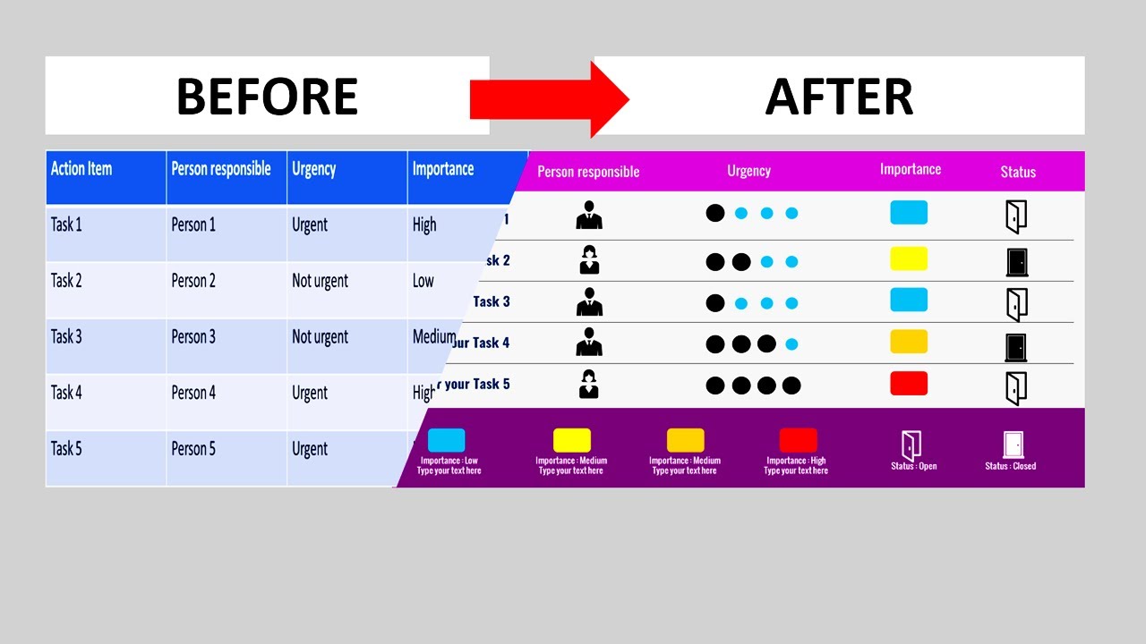 how to present a big table in powerpoint