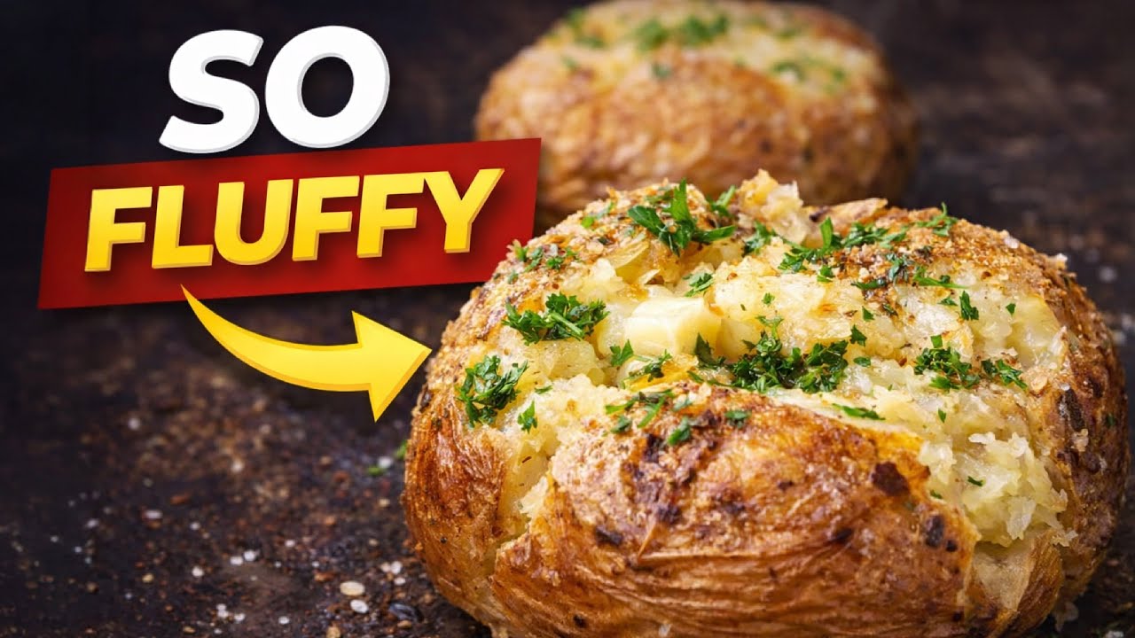 The BEST Jacket Potato Ever | Crispy Skin, Fluffy Inside | Easy Oven Recipe