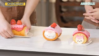 Let's bake Anirollz Kittiroll strawberry roll cake with BAE173 Hangyul & Doha, K-pop group
