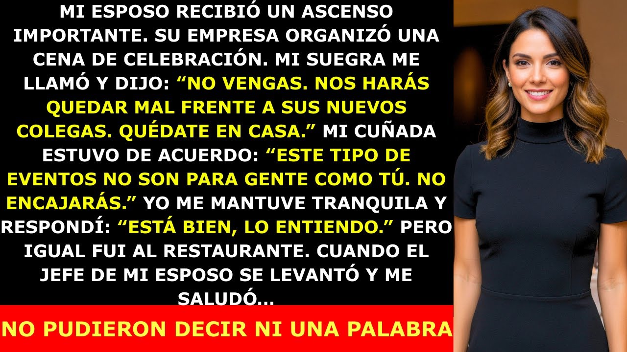 Mis Suegros Dijeron: “No Vengas a la Cena del Ascenso de Nuestro Hijo”—Pero Cuando el Jefe Me Saludó