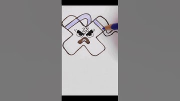 Alphabet Lore drawing & coloring X #satisfyingart #alphabetlore #drawingtutorial #artforbeginners