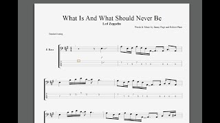 What Is And What Should Never Be Isolated Bass + Score