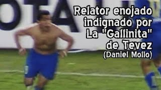 Relator enojado se indigna con la "gallinita" de Tevez