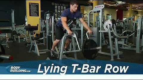 Lying T Bar Row  Exercise Videos & Guides  Bodybuilding com