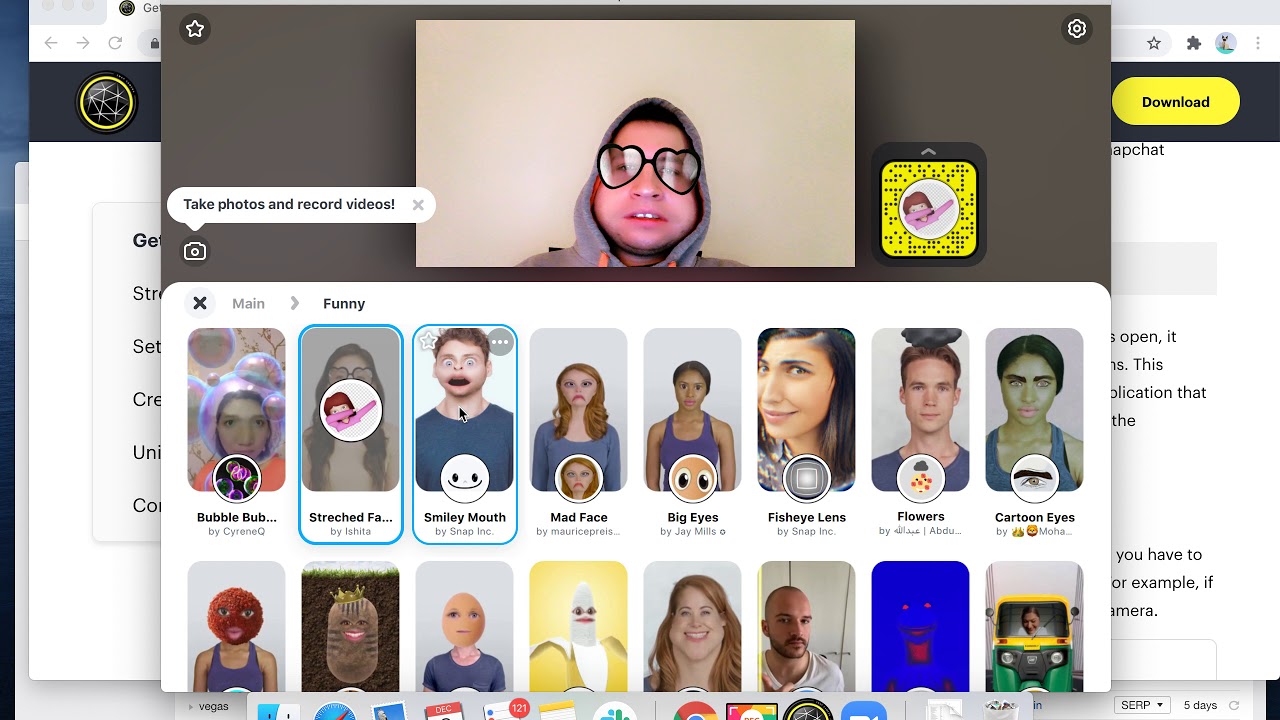 How to use FILTERS and LENSES in ZOOM via SNAP CAMERA?