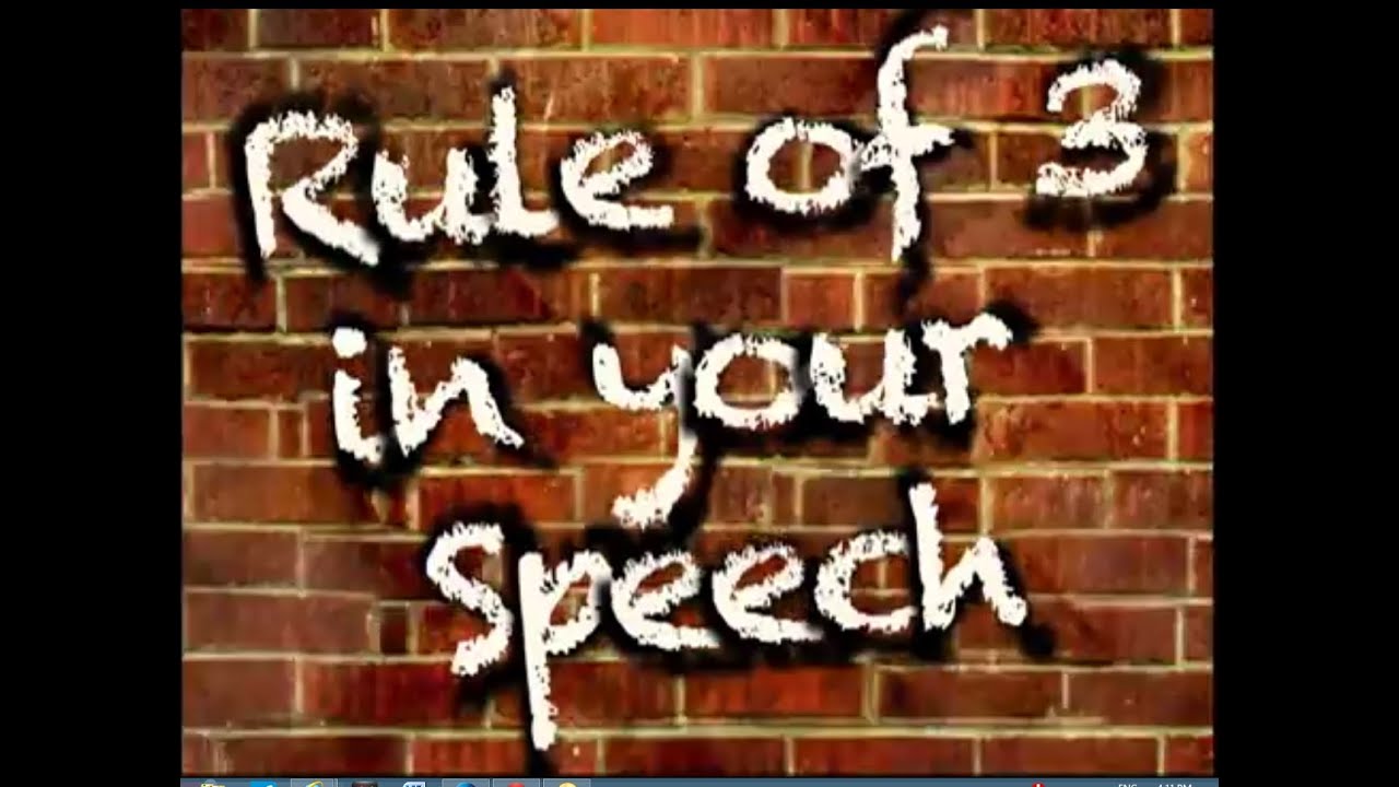 How To Use The Rule of Three in Your Speech (rule of 3)