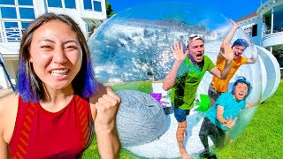 I TRAPPED THE BOYS IN A BUBBLE FOR 24 HOURS!!