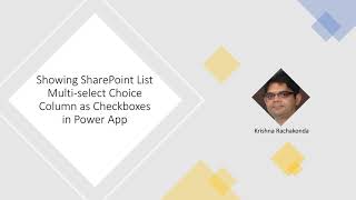 Multi Select Choice Column As Checkboxes in Power App