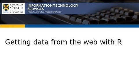 Getting data from the web with R
